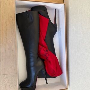 Christian Louboutin Bianca Boots Botta 140 Leather Near BNIB, Size 38.5/US 7.5